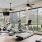 a room with treadmills and large windows