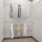 a closet with clothes hanging up